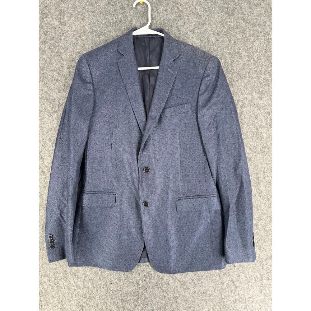 Versace Collection Blazer 48 Gray Blue Wool Silk‎ Italy Mens Designer Jacket